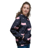 Cute Cat Polka Dot Print Women's Hoodie-grizzshop