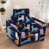 Cute Cat Style Print Armchair Cover-grizzshop