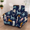 Cute Cat Style Print Armchair Cover-grizzshop