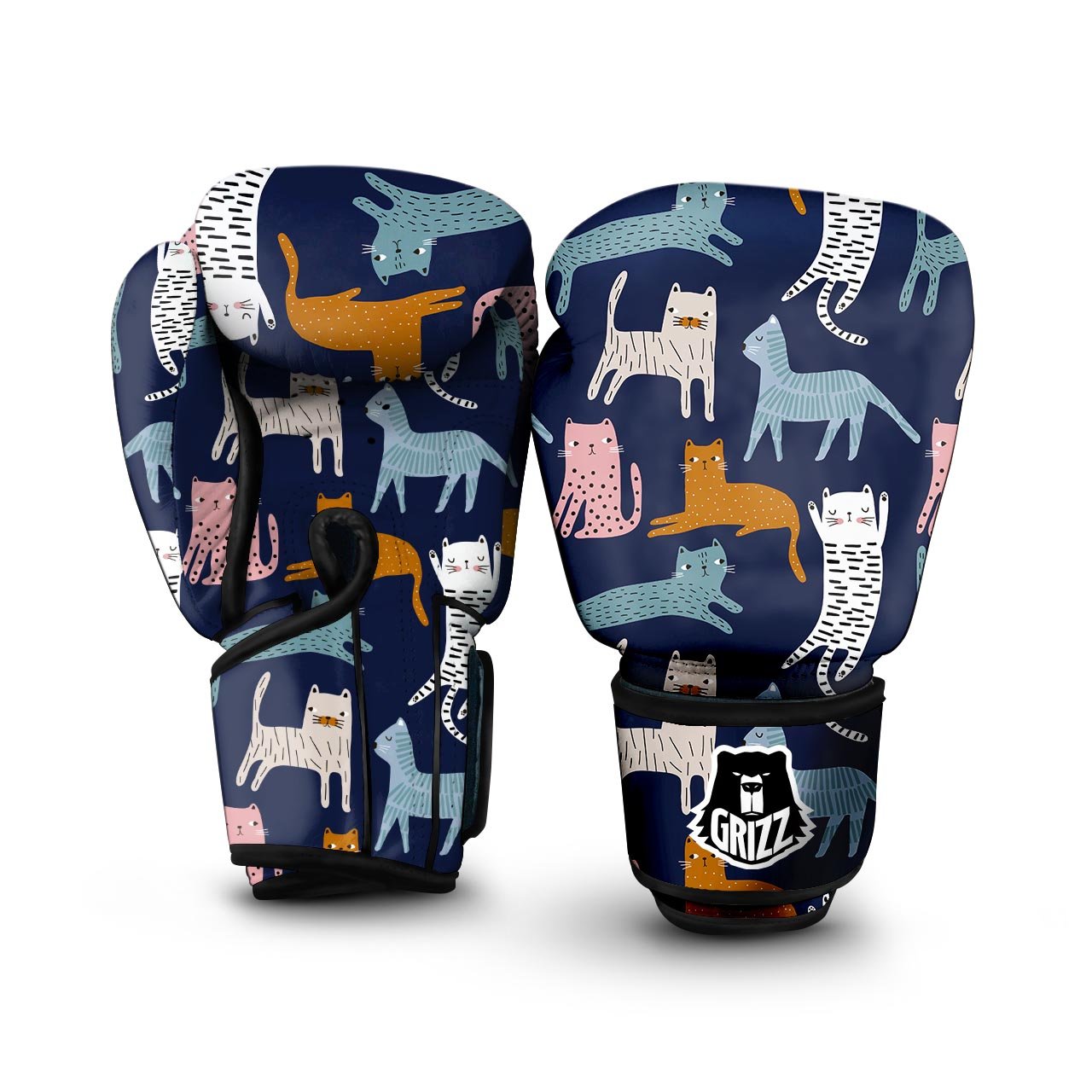 Cute Cat Style Print Boxing Gloves-grizzshop