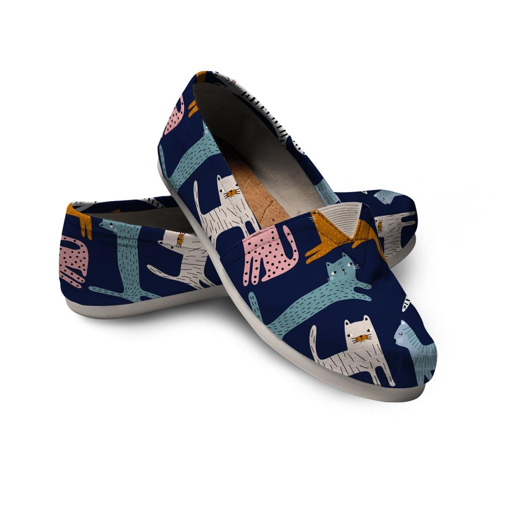 Cute Cat Style Print Canvas Shoes-grizzshop