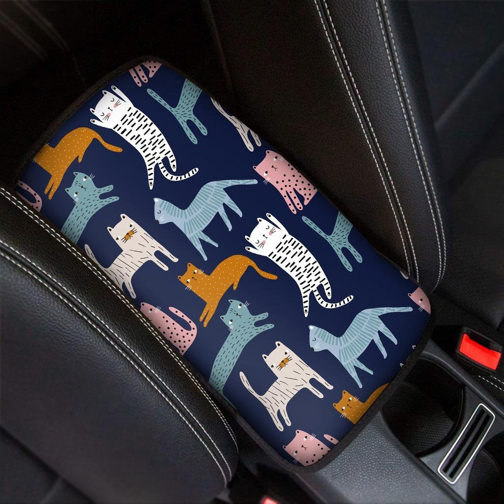 Cute Cat Style Print Car Console Cover-grizzshop