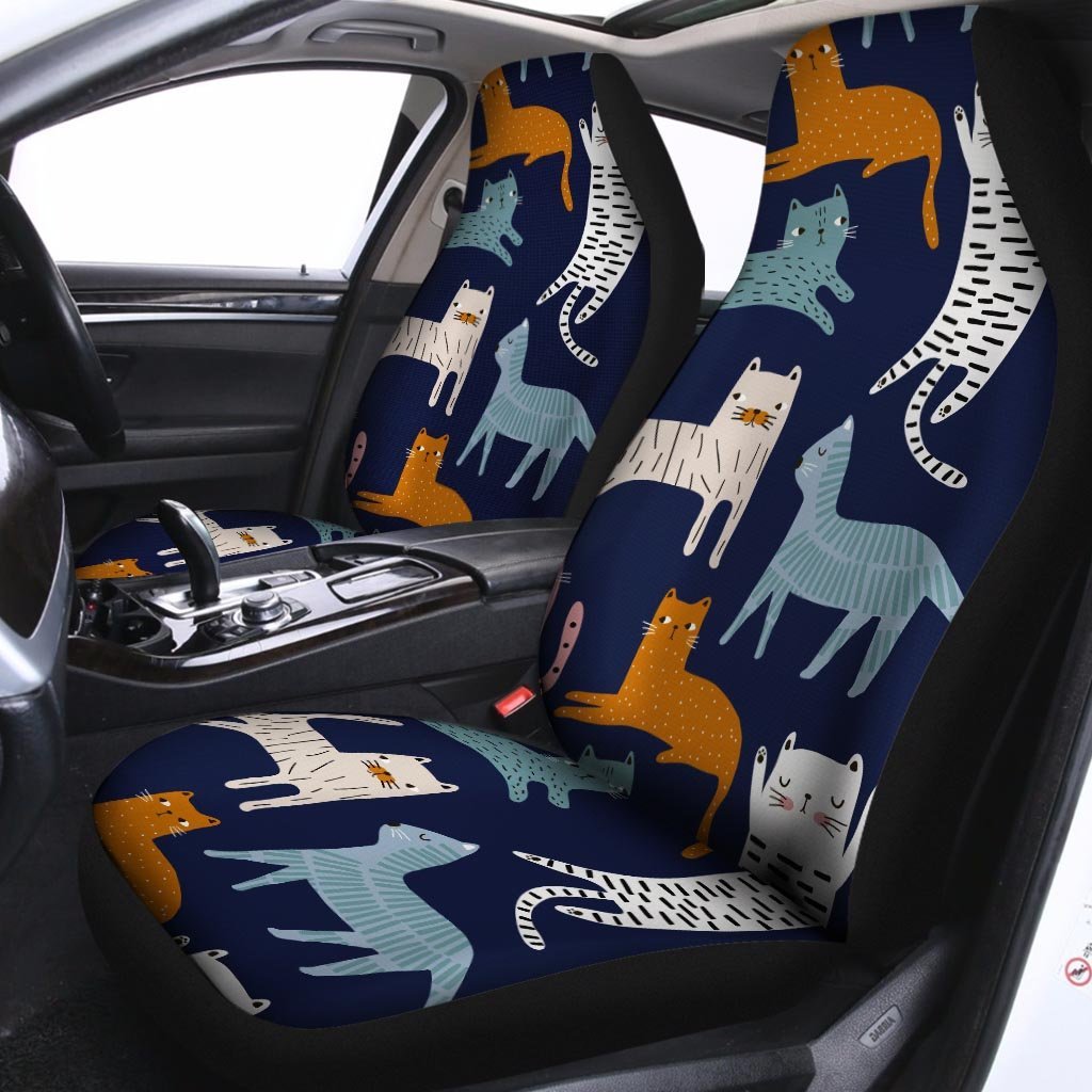 Cute Cat Style Print Car Seat Covers-grizzshop