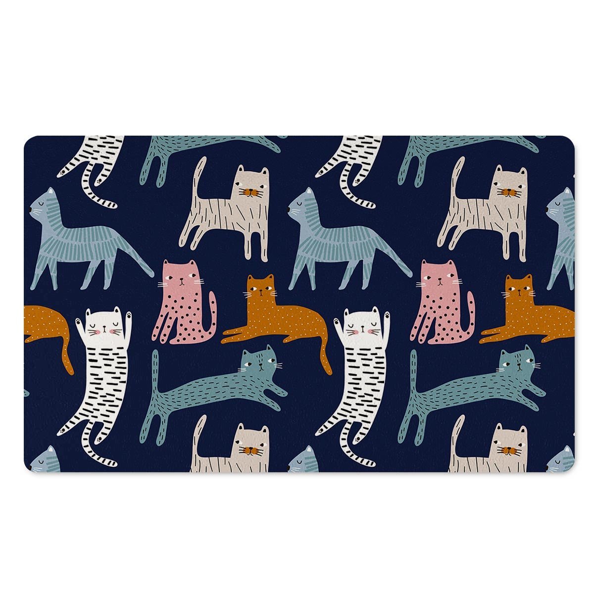 Cute Cat Style Print Door Mat-grizzshop