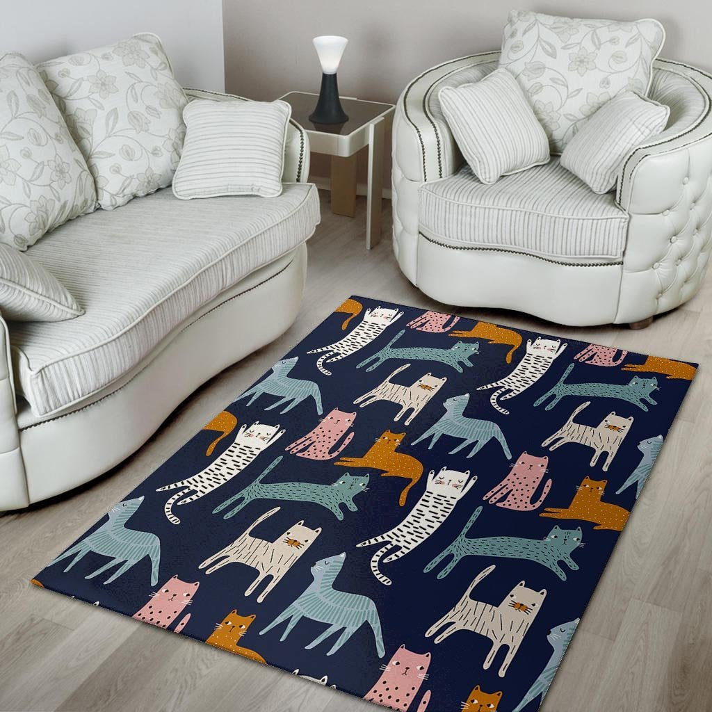 Cute Cat Style Print Floor Mat-grizzshop