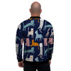 Cute Cat Style Print Men's Bomber Jacket-grizzshop