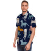 Cute Cat Style Print Men's Short Sleeve Shirt-grizzshop