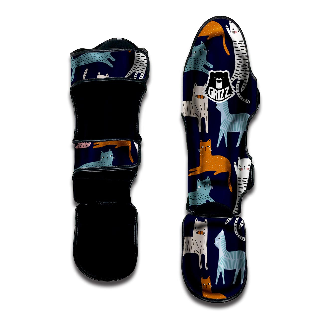 Cute Cat Style Print Muay Thai Shin Guard-grizzshop