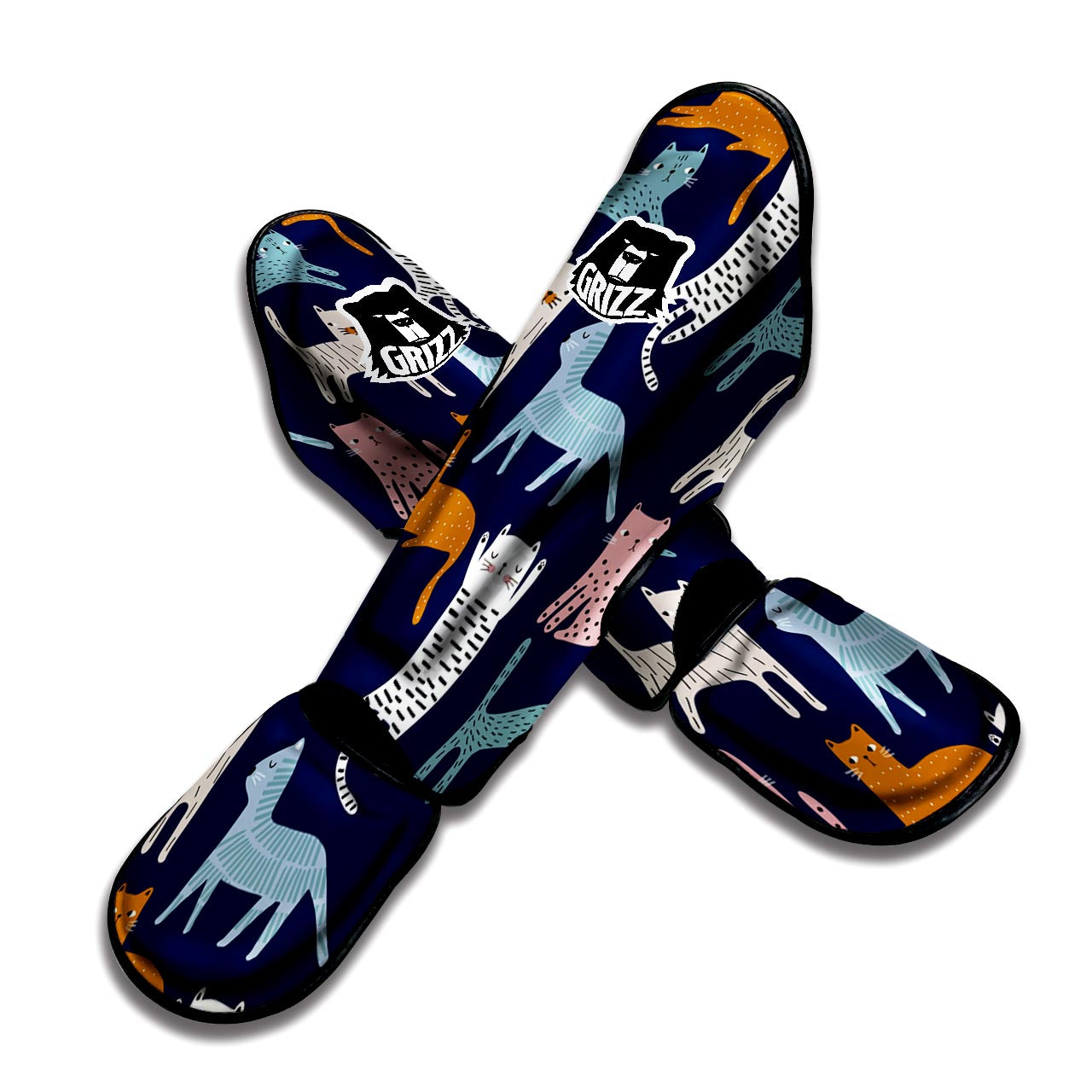 Cute Cat Style Print Muay Thai Shin Guard-grizzshop