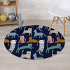 Cute Cat Style Print Round Rug-grizzshop