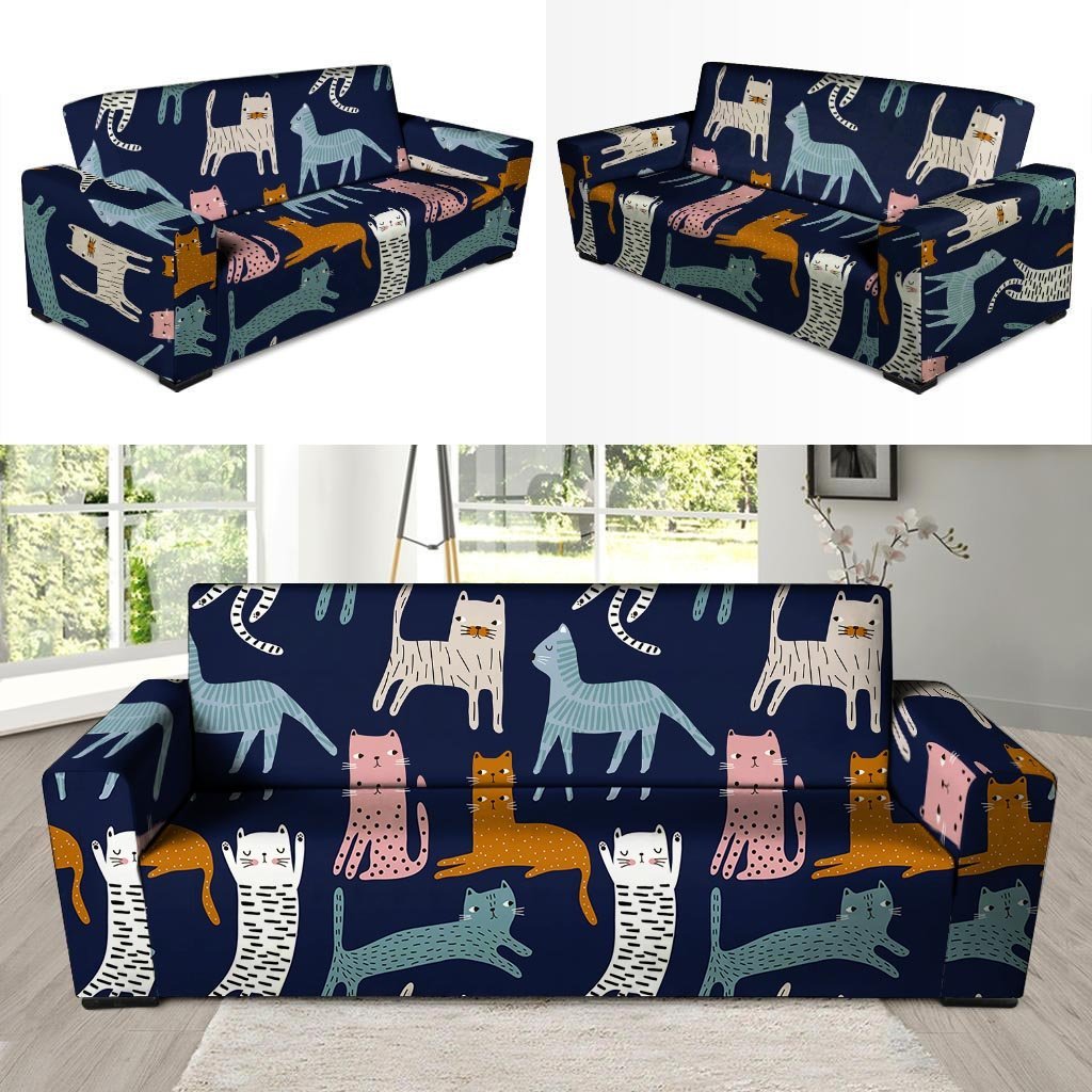 Cute Cat Style Print Sofa Cover-grizzshop