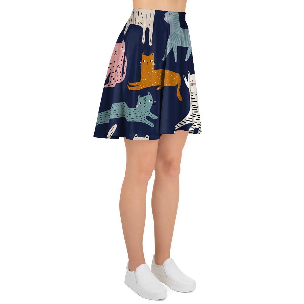 Cute Cat Style Print Women's Skirt-grizzshop
