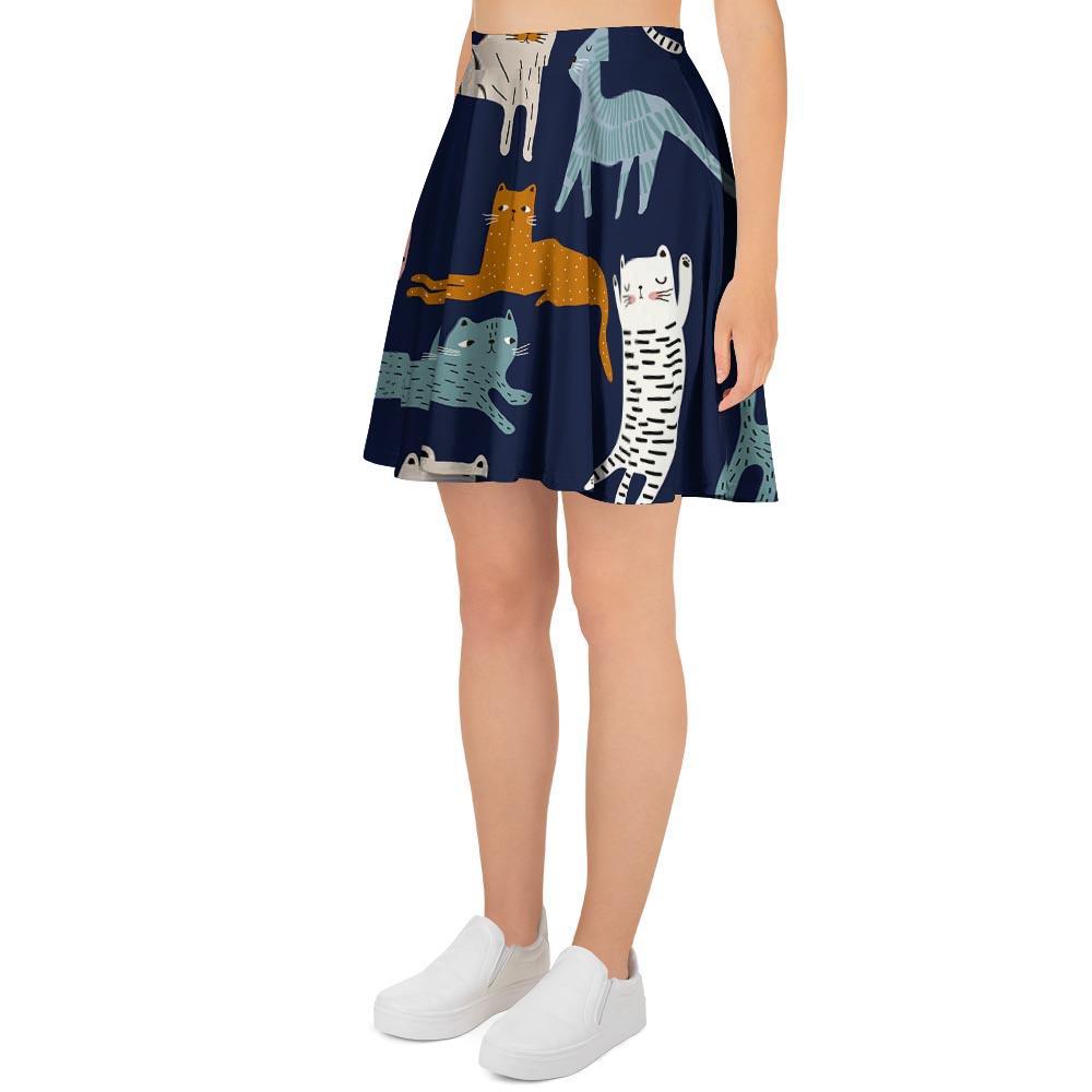 Cute Cat Style Print Women's Skirt-grizzshop