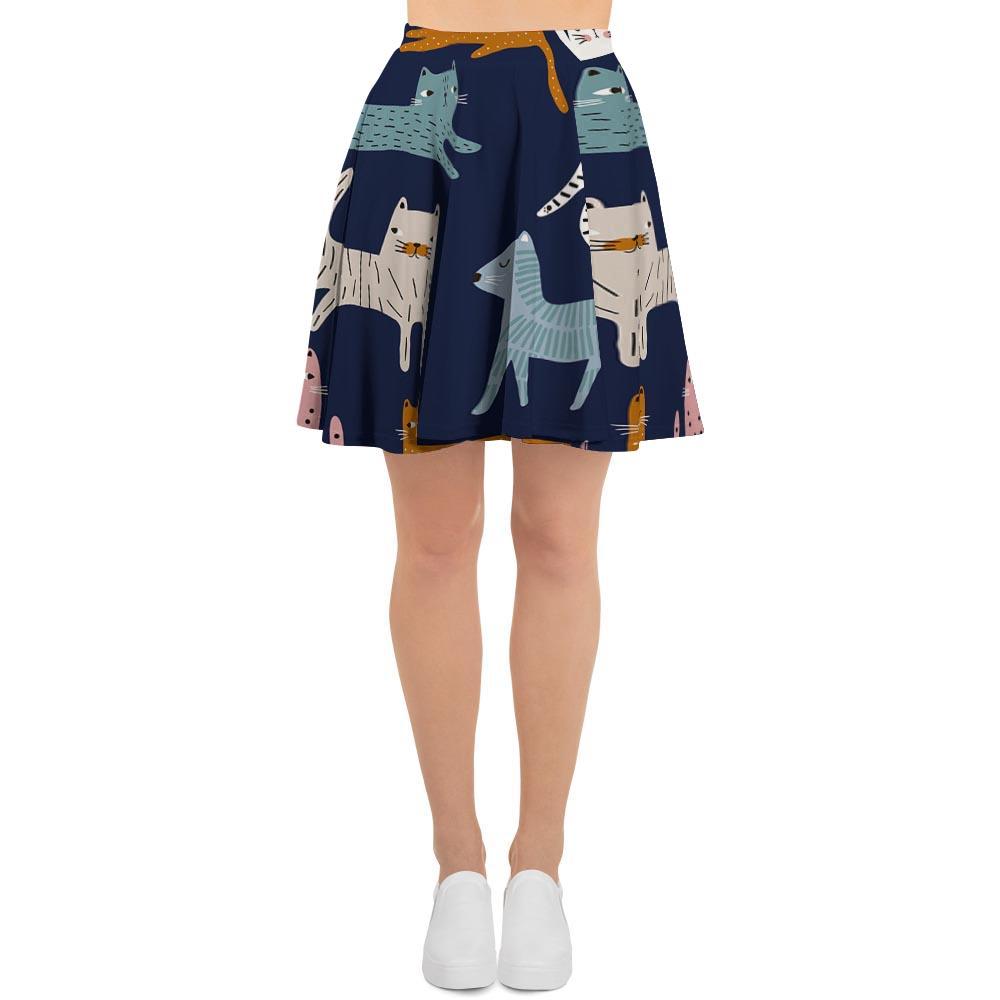 Cute Cat Style Print Women's Skirt-grizzshop