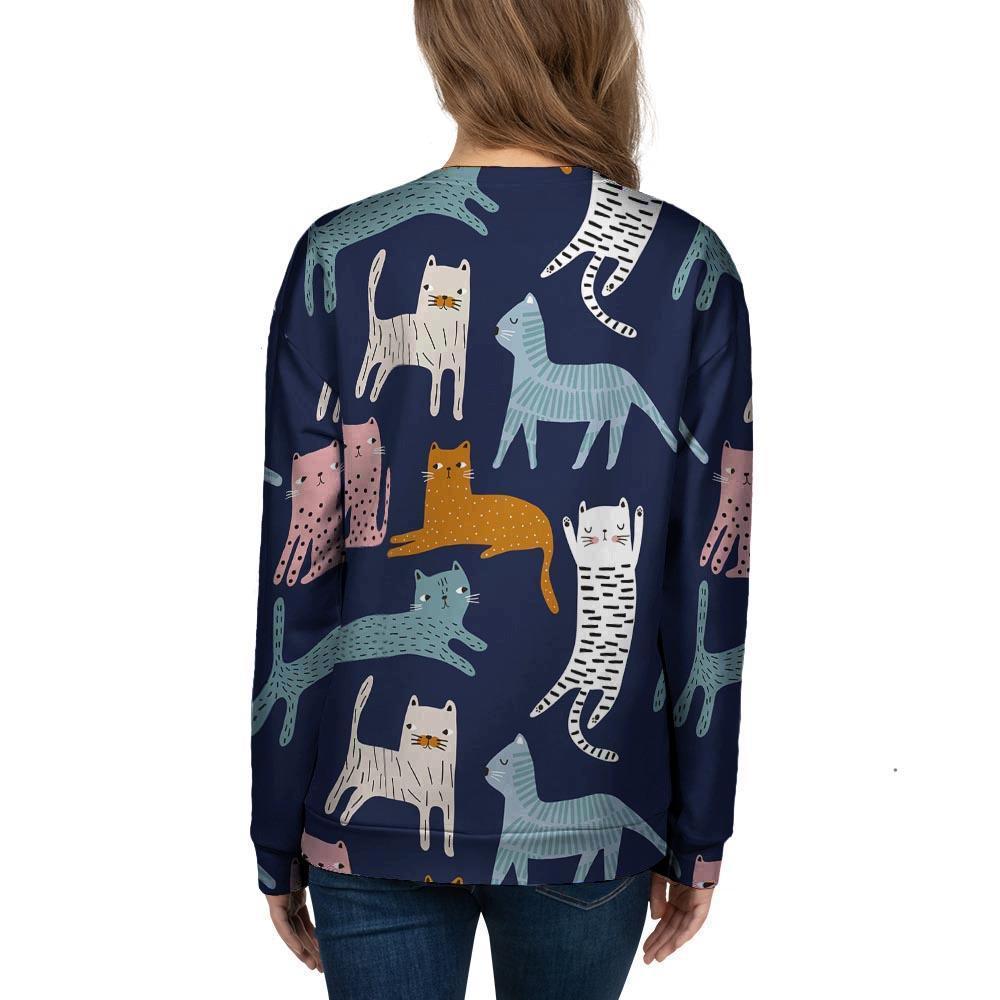 Cute Cat Style Print Women's Sweatshirt-grizzshop