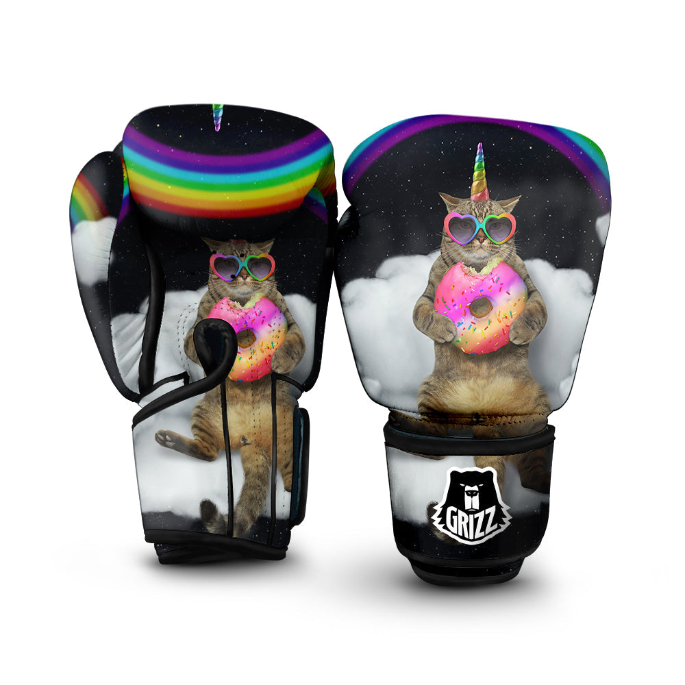 Cute Cat Unicorn Print Boxing Gloves-grizzshop