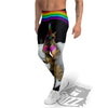 Cute Cat Unicorn Print Men's Leggings-grizzshop