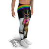 Cute Cat Unicorn Print Men's Leggings-grizzshop