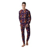 Cute Cats Halloween Print Pattern Men's Pajamas-grizzshop