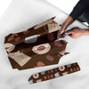 Cute Coffee Pattern Print Automatic Foldable Umbrella-grizzshop