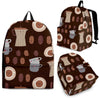 Cute Coffee Pattern Print Backpack-grizzshop