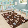 Cute Coffee Pattern Print Floor Mat-grizzshop