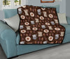 Cute Coffee Pattern Print Quilt-grizzshop