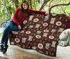 Cute Coffee Pattern Print Quilt-grizzshop