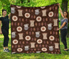 Cute Coffee Pattern Print Quilt-grizzshop