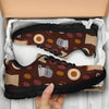 Cute Coffee Pattern Print Sneaker Shoes For Men Women-grizzshop