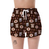 Cute Coffee Pattern Print Women's Shorts-grizzshop