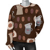 Cute Coffee Pattern Print Women's Sweatshirt-grizzshop