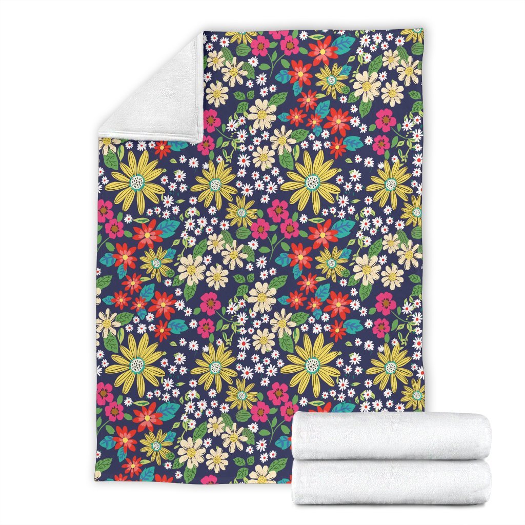 Cute Colorful Daisy Pattern Print Blanket-grizzshop