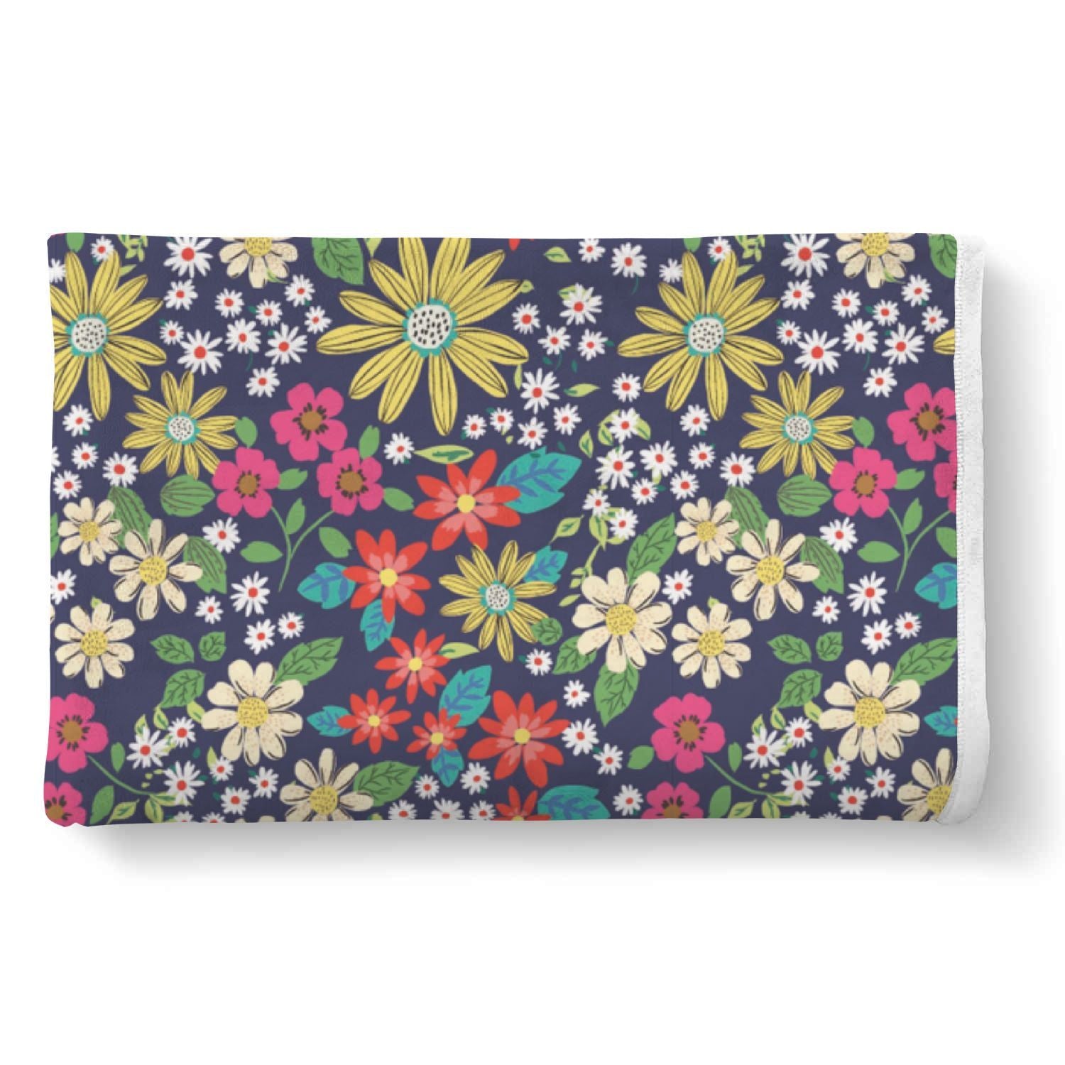 Cute Colorful Daisy Pattern Print Throw Blanket-grizzshop