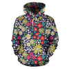 Cute Colorful Daisy Pattern Print Women Men Pullover Hoodie-grizzshop