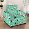 Cute Cow Floral Print Armchair Cover-grizzshop