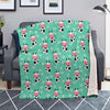 Cute Cow Floral Print Blanket-grizzshop