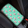 Cute Cow Floral Print Car Console Cover-grizzshop