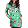 Cute Cow Floral Print Hoodie Dress-grizzshop