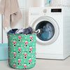 Cute Cow Floral Print Laundry Basket-grizzshop