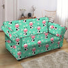 Cute Cow Floral Print Loveseat Cover-grizzshop