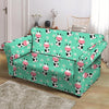 Cute Cow Floral Print Loveseat Cover-grizzshop