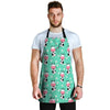 Cute Cow Floral Print Men's Apron-grizzshop