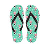 Cute Cow Floral Print Men's Flip Flops-grizzshop