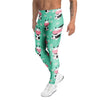 Cute Cow Floral Print Men's Leggings-grizzshop