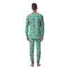 Cute Cow Floral Print Men's Pajamas-grizzshop