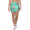 Cute Cow Floral Print Mini Skirt-grizzshop