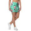 Cute Cow Floral Print Mini Skirt-grizzshop