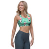 Cute Cow Floral Print Sports Bra-grizzshop