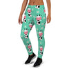 Cute Cow Floral Print Women's Joggers-grizzshop